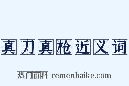 真刀真枪近义词是什么意思的图片
